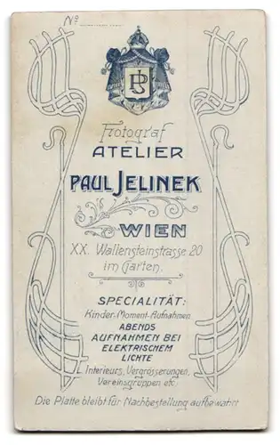 Fotografie Atelier Jelinek, Wien, Wallensteinstr. 20, Portrait eines elegant gekleideten Paares