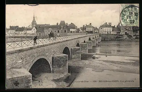 AK Selles-sur-Cher, Vue générale