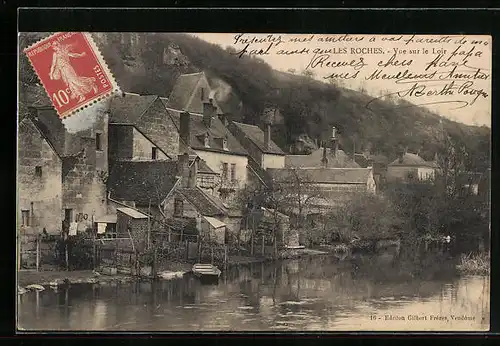AK Les Roches, Vue sur le Loir