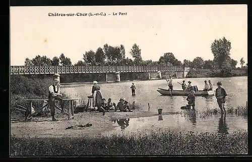 AK Chatres-sur-Cher, le Pont