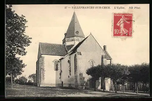 AK Villefranche-sur-Cher, l'Eglise