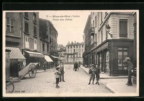 AK Rive-de-Gier, Petite Rue Féloin, Strassenpartie