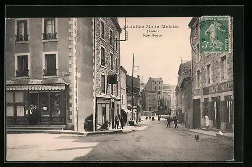 AK St-Julien-Molin-Molette, Rue Neuve, Strassenpartie