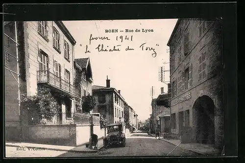 AK Boen, Rue de Lyon, Strassenpartie