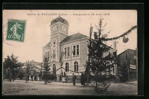 AK Renaison, Mairie, Inaugurée 1909
