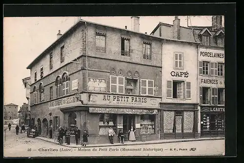 AK Charlieu, Maison du Petits Paris, Grand Entrepot des Sels du Midi