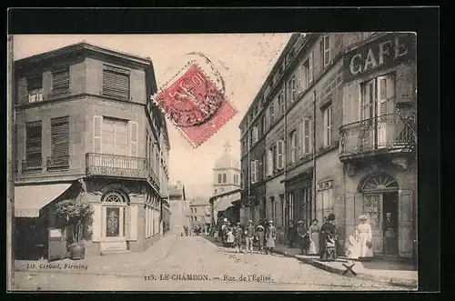 AK Le Chambon, Rue de l'Église