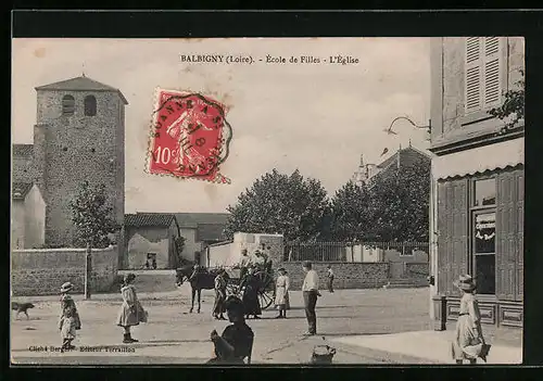 AK Balbigny, École des Filles, l'Église