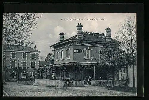 AK Andrézieux, Les Hotels de la Gare