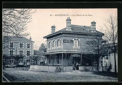 AK Andrézieux, les Hotels de la Gare