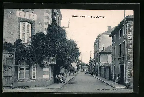 AK Montagny, Rue de Thizy, Cafe