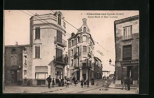 AK Chazelles-sur-Lyon, Saint-Roch et Rue Lafond