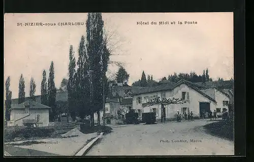 AK St-Nizier-sous-Charlieu, Hotel du Midi et la Poste