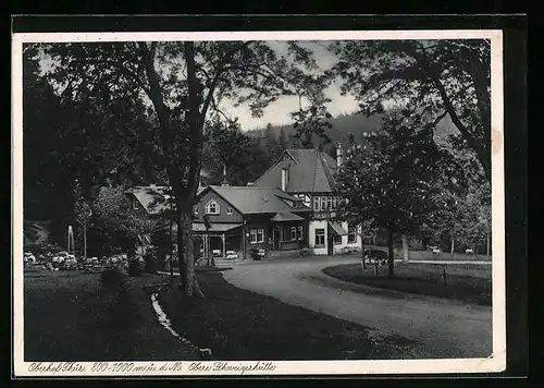 AK Oberhof /Thür., Pension u. Restaurant Obere Schweizerhütte