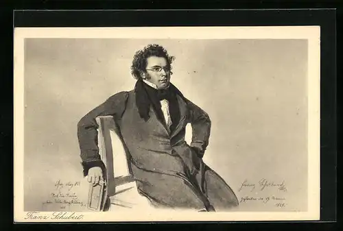 AK Portrait von Franz Schubert, Komponist