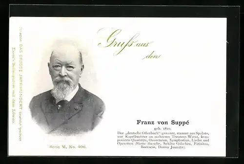 AK Franz von Suppé, Komponist, Geb. 1820