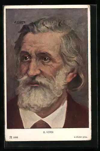 AK Portrait von Giuseppe Verdi, Komponist, 1813-1901