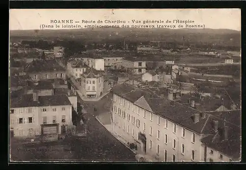 AK Roanne, Route de Charlieu, Vue générale de l'Hospice