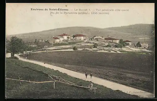 AK Le Bessat, Vue générale cote ouest, Pic de la Pyramide