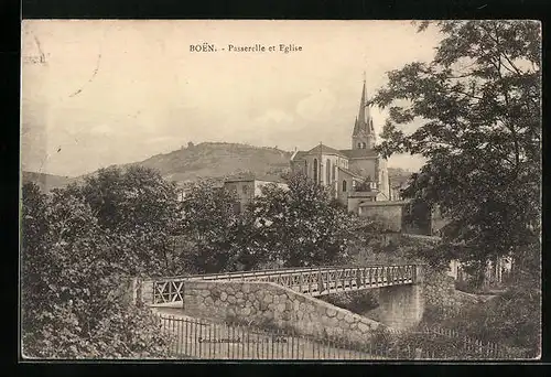 AK Boen, Passerelle et Eglise