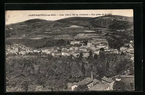 AK Saint-Sauvier-en-Rue, Vue prise de la Gare
