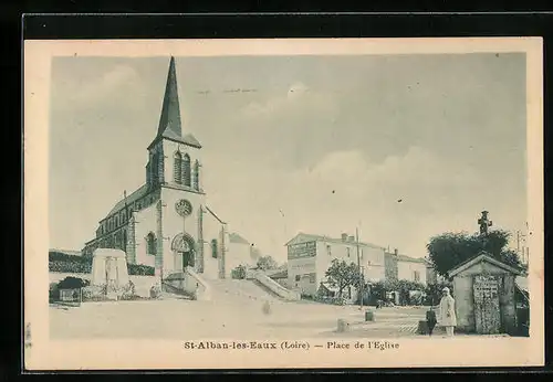 AK St-Alban-les-Eaux, Place de l'Eglise