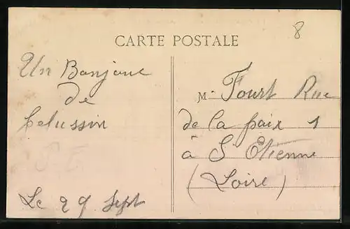 AK Pélussin, Vue générale du Quartier des Croix