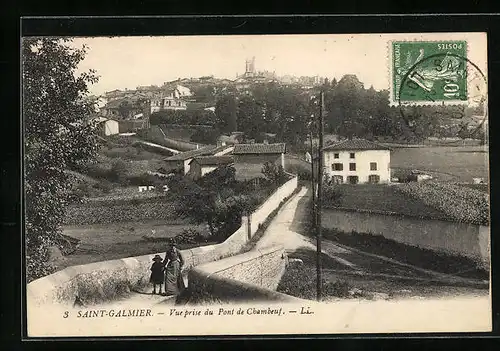 AK Saint-Galmier, vue prise du Pont de Chambeuf