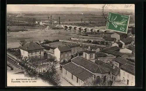 AK Montrond-les-Bains, Panorama, vue sur la Loire