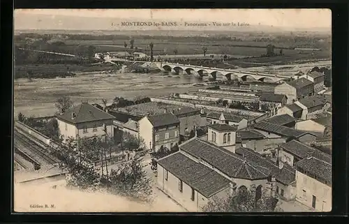AK Montrond-les-Bains, Panorama, vue sur la Loire