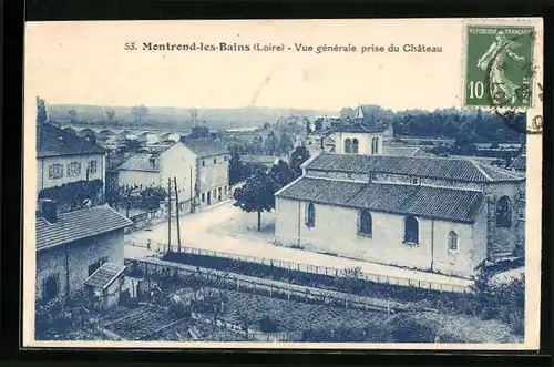 AK Montrond-les-Bains, Vue générale prise du Chateau