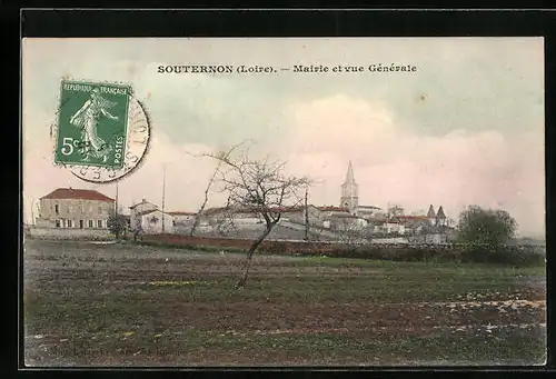 AK Souternon, Mairie et vue Générale