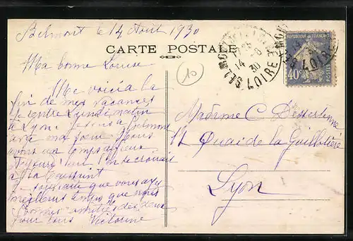 AK Belmont-de-la-Loire, Vue Générale panoramique des Usines du Perron