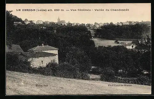 AK Le Cergne, Vue Générale, Vallée du Chandonnet
