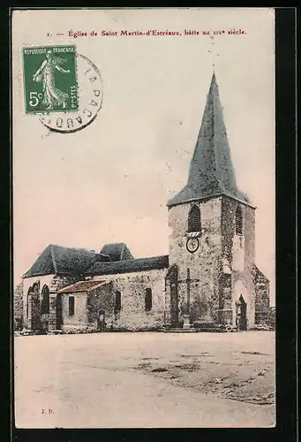 AK Saint-Martin-d'Estréaux, l'Église