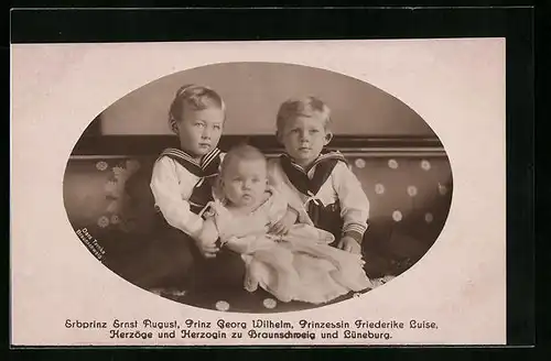 AK Erbprinz Ernst August, Prinz Georg Wilhelm, Herzöge und Herzogin zu Braunschweig und Lüneburg