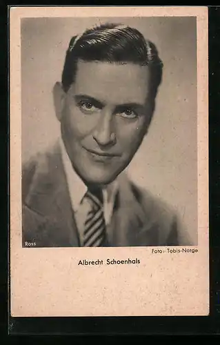 AK Schauspieler Albrecht Schoenhals mit charmantem Blick