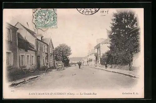 AK Saint-Martin-d`Auxigny, La Grande-Rue, Strassenpartie
