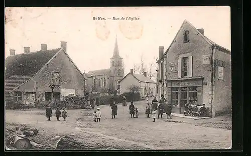 AK Beffes, Rue de l`Eglise, Strassenpartie