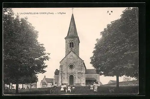 AK La Chapelle-Saint-Ursin, L`Eglise
