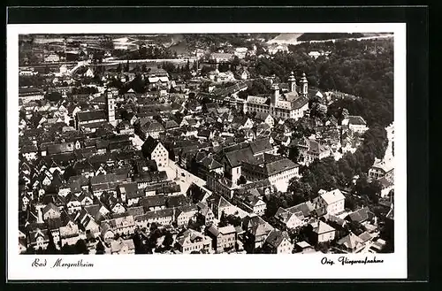 AK Bad Mergentheim, Gesamtansicht, orig. Fliegeraufnahme