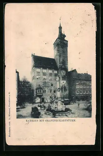 AK Würzburg, Rathaus mit Grafeneckartsturm