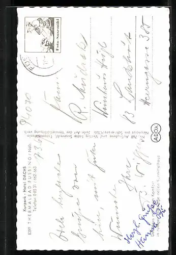 AK Füssing / Ndb., Kurpark-Hotel Dachs, Mehrfachansichten