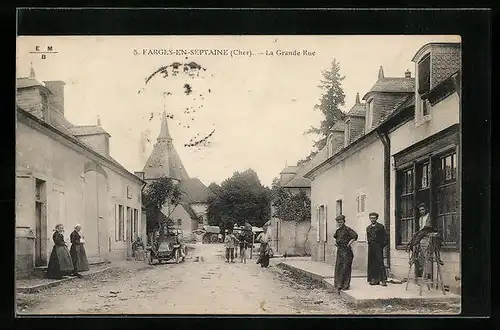 AK Farges-en-Septaine, la Grande Rue