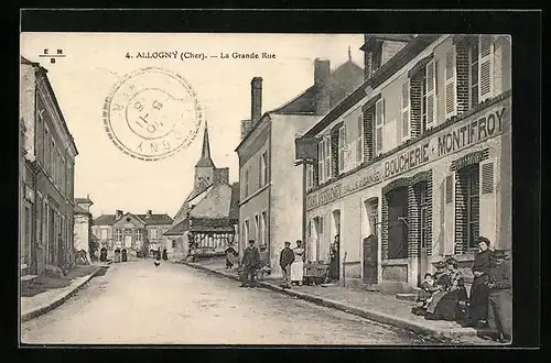 AK Allogny, la Grande Rue