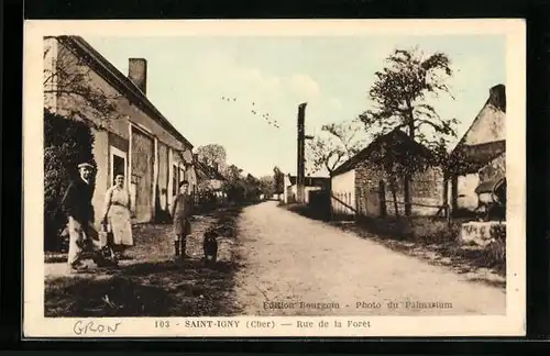 AK Saint-Igny, Rue de la Forêt, Strassenpartie