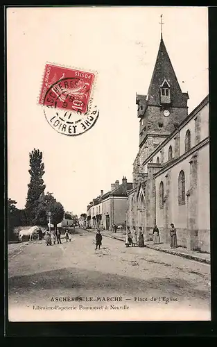AK Aschères-le-Marché, Palce de l`Eglise