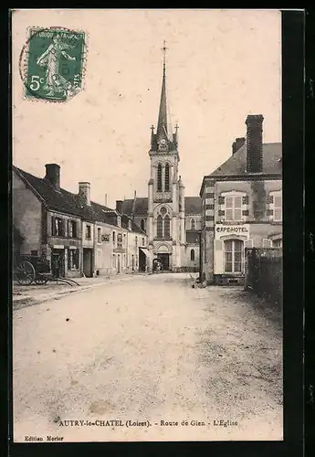 AK Autry-le-Chatel, Route de Gien, L`Eglise