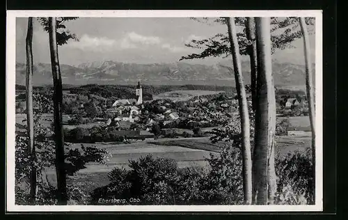 AK Ebersberg /Obb., Teilansicht mit Kirche