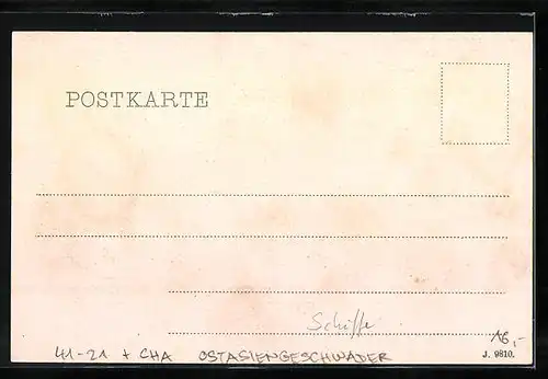 AK China, Kriegsschiff S. M. S. Weissenburg vor der Küste, Ostasiengeschwader